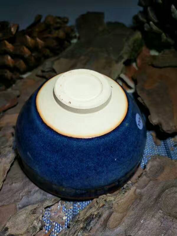 孫建興烏金回藍(lán)釉：9*5