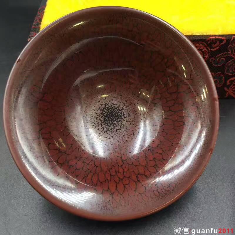 陳大鵬紅鷓鴣斑 口徑10.5高4.5