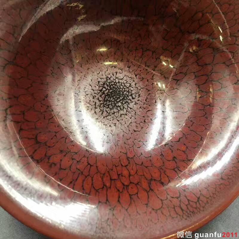 陳大鵬紅鷓鴣斑 口徑10.5高4.5