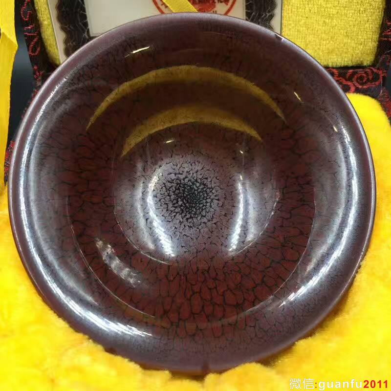 陳大鵬紅鷓鴣斑 口徑10.5高4.5