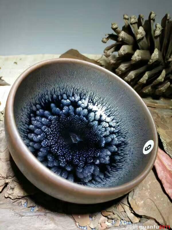 闕梅嬌全手工精品禪定油滴盞：口9高5