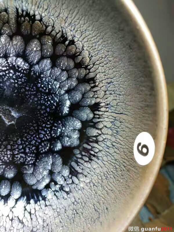 闕梅嬌全手工精品禪定油滴盞：口9高5