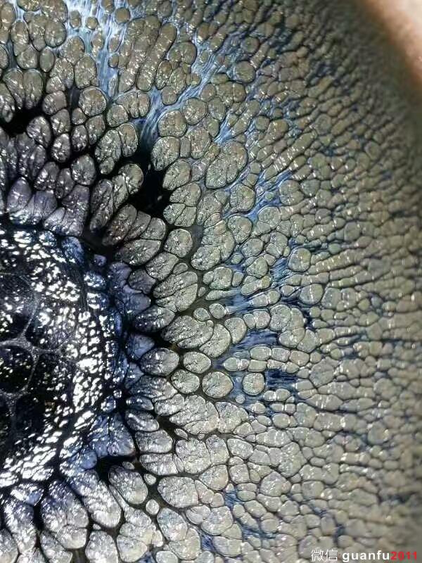 闕梅嬌束口香爐油滴盞：口9高6，全手工制。