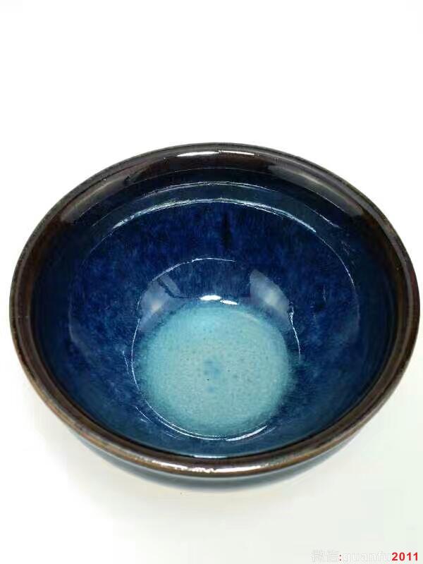 孫建興烏金回藍(lán)釉：口9高5.5