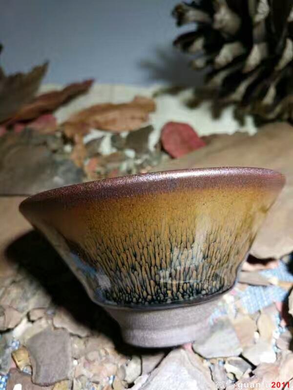 葉禮旺斗笠兔毫小盞：口8.5高4.5