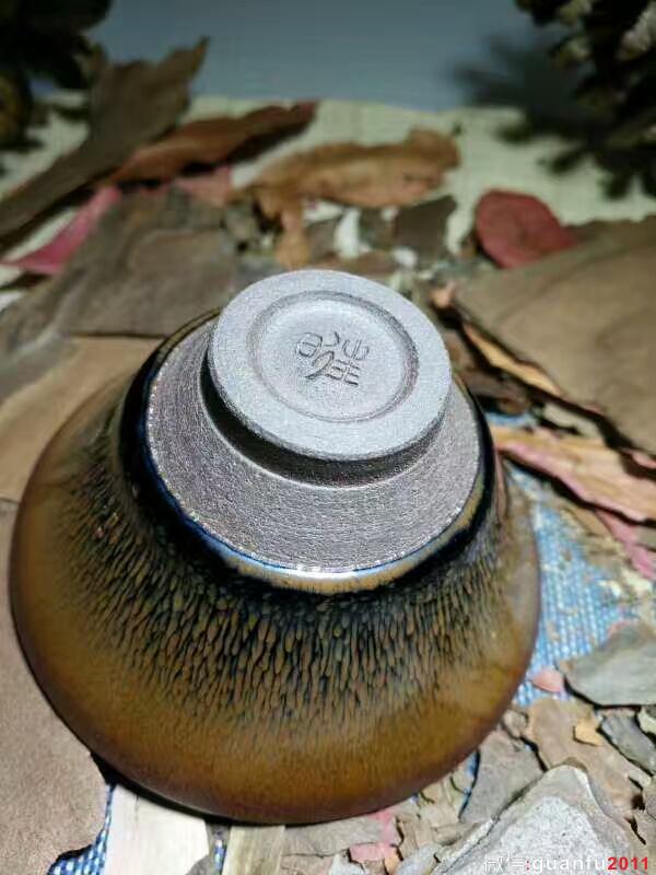 葉禮旺斗笠兔毫小盞：口8.5高4.5