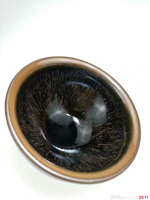 葉禮忠窯變兔毫：口9.3高5.3