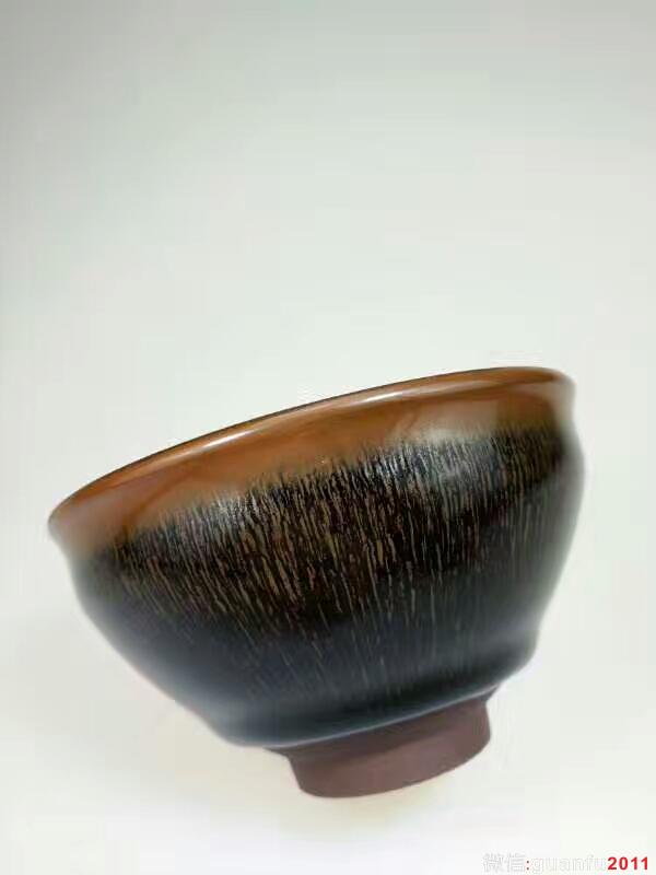 葉禮忠窯變兔毫：口9.3高5.3