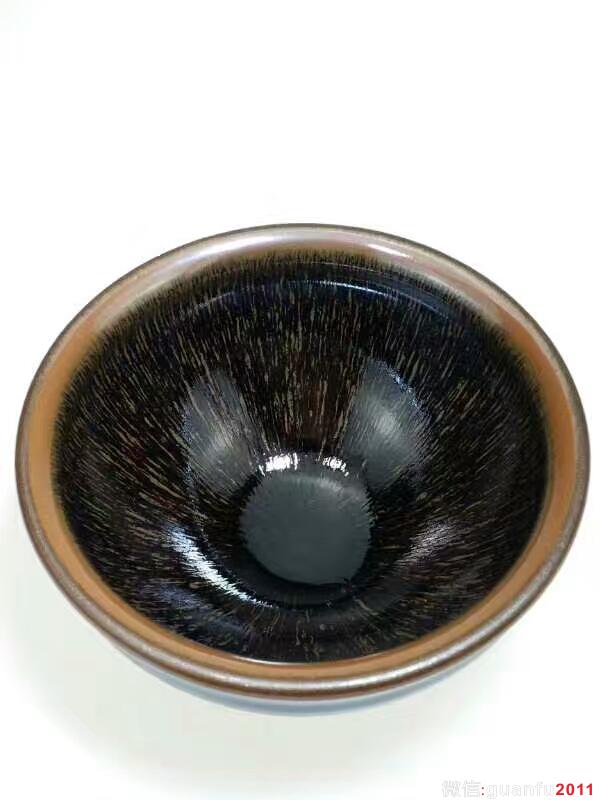 葉禮忠窯變兔毫：口9.3高5.3