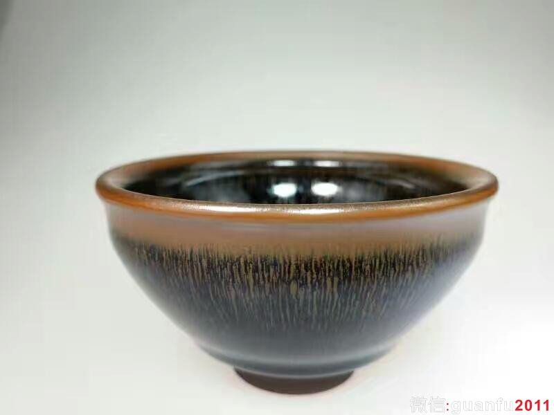 葉禮忠窯變兔毫：口9.3高5.3