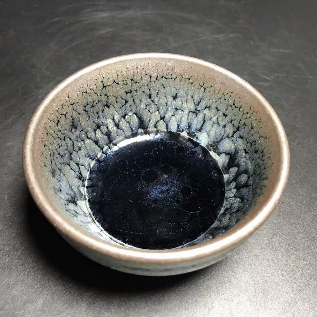 李昌海師傅，新品-油滴缽，口徑8.5高4.5