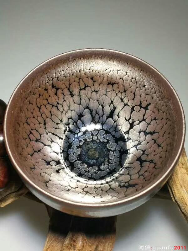 范永壽油滴束口：口8.5高5.5，油滴均勻飽滿。