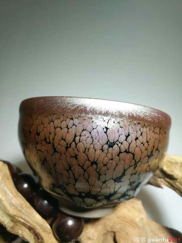 范永壽油滴束口：口8.5高5.5，油滴均勻飽滿。