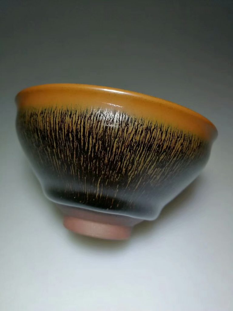 葉禮忠“曜變兔毫”：口9.5高5.5