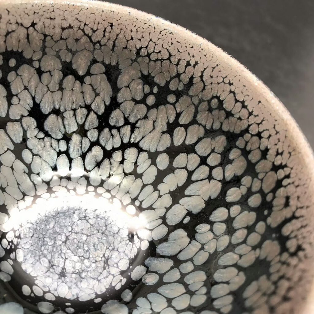 蔡炳盛大師，精品油滴盞，口徑8.6高5.3