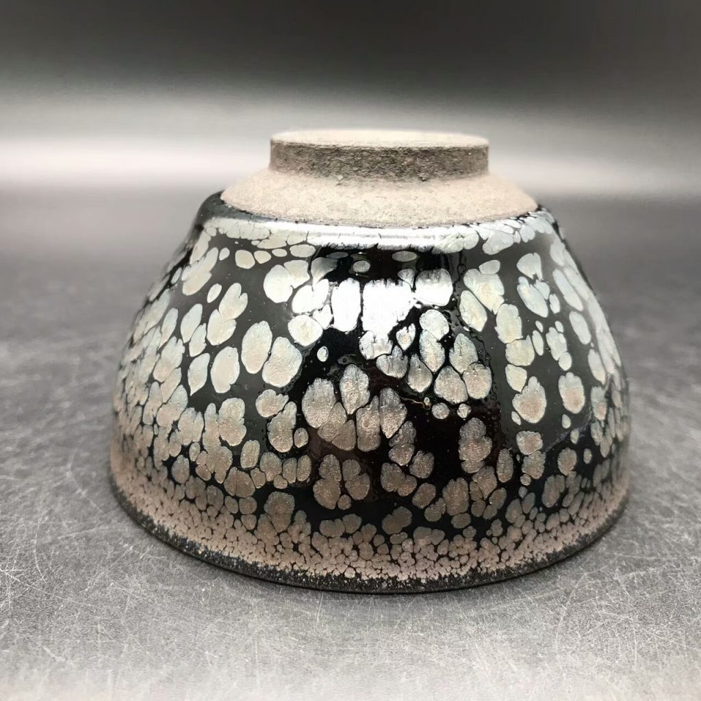 蔡炳盛大師，精品油滴盞，口徑8.6高5.3