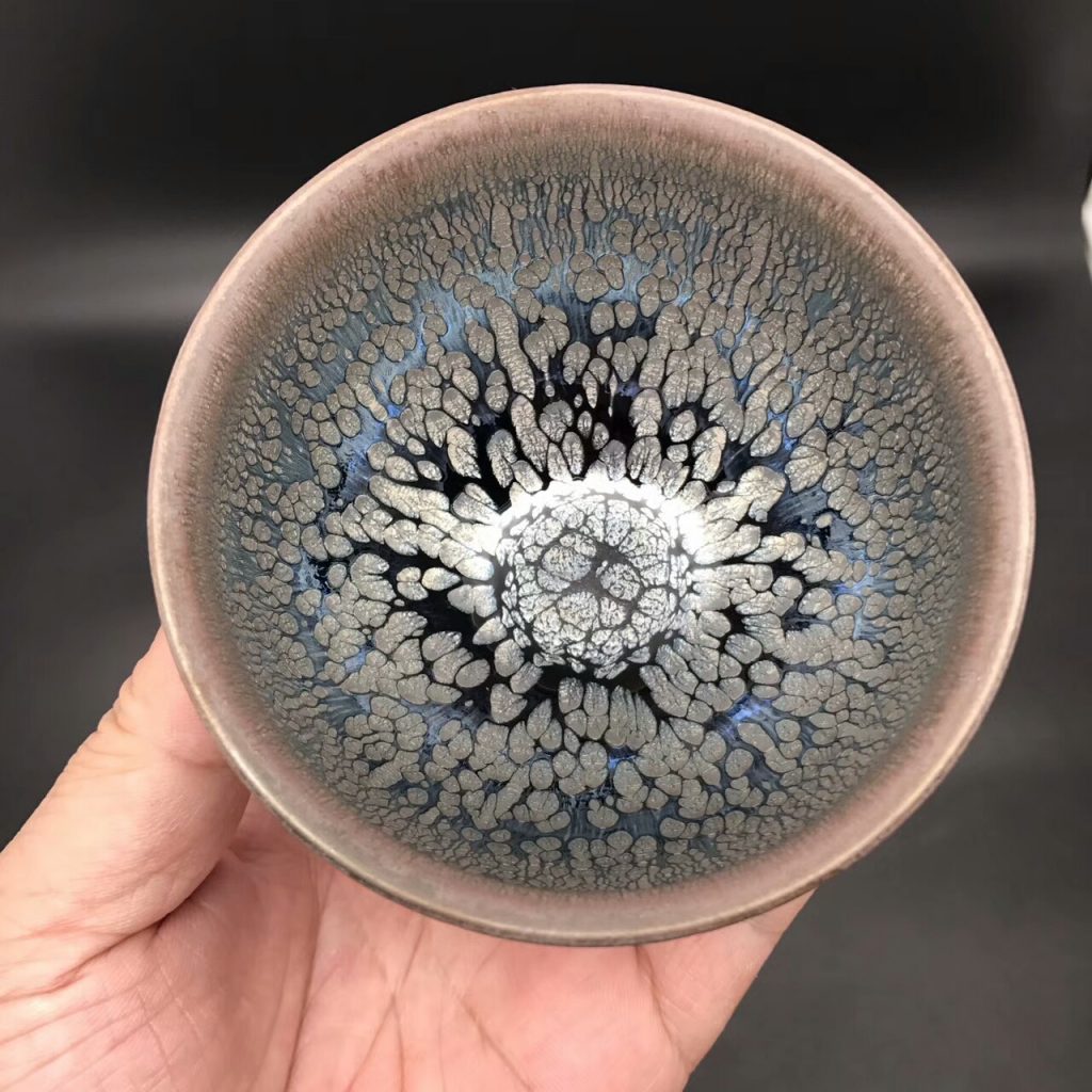 闕梅嬌大師，精品油滴盞，口徑9.2高6.2