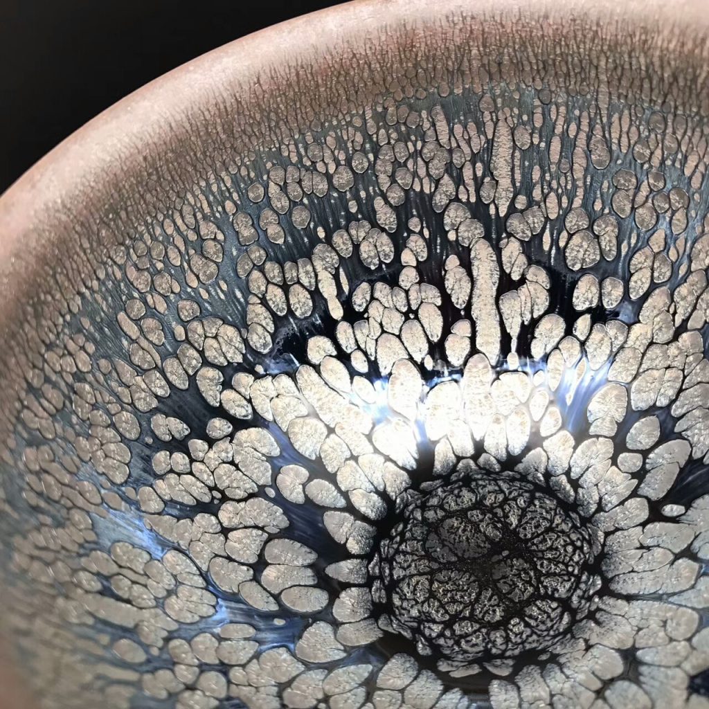 闕梅嬌大師，精品油滴盞，口徑9.2高6.2