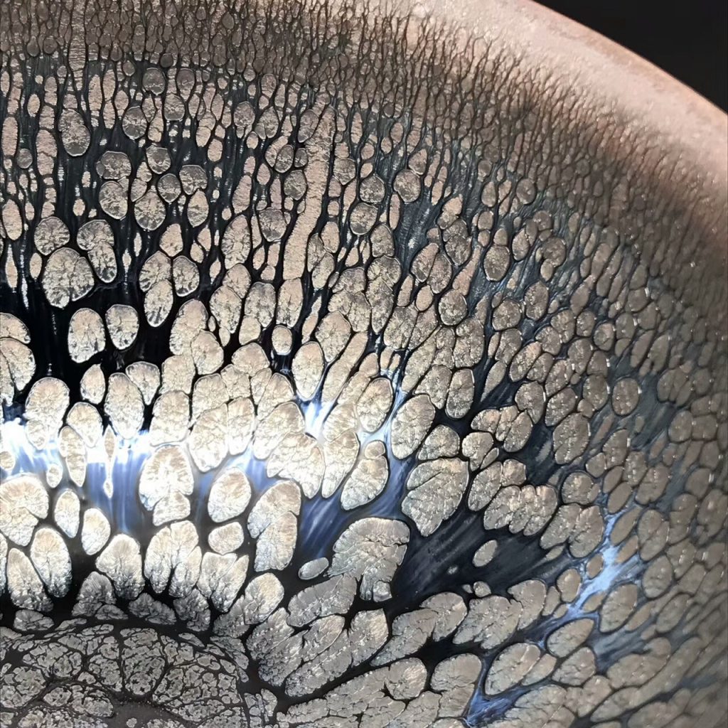 闕梅嬌大師，精品油滴盞，口徑9.2高6.2