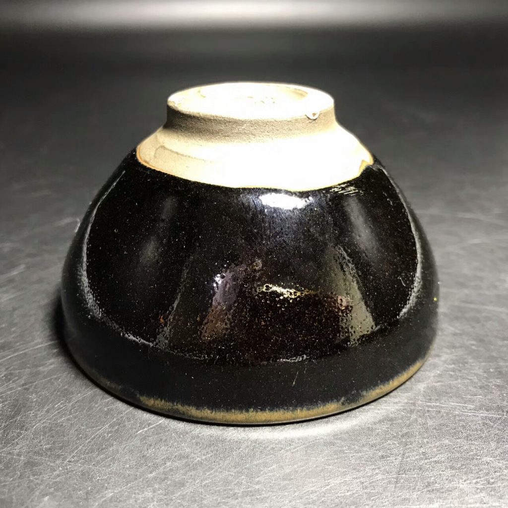 蔡炳龍大師，精品烏金木葉盞，口徑8.8高5.1