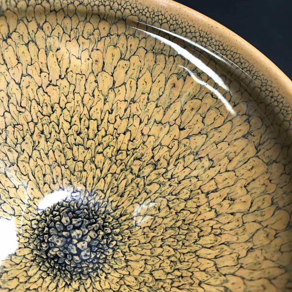 國家級大師-陳大鵬，早期精品黃鷓鴣斑，口徑12.5高7.2