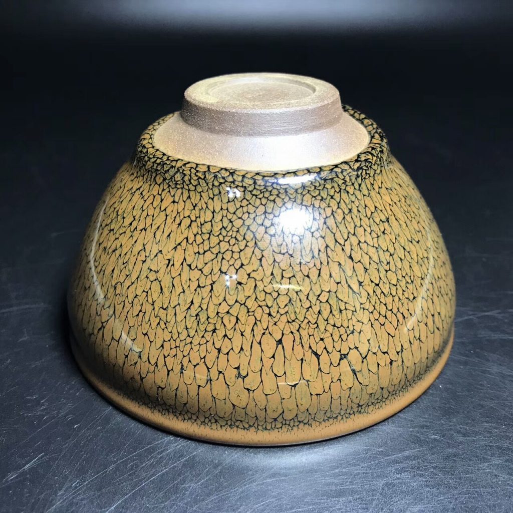 國家級大師-陳大鵬，早期精品黃鷓鴣斑，口徑12.5高7.2