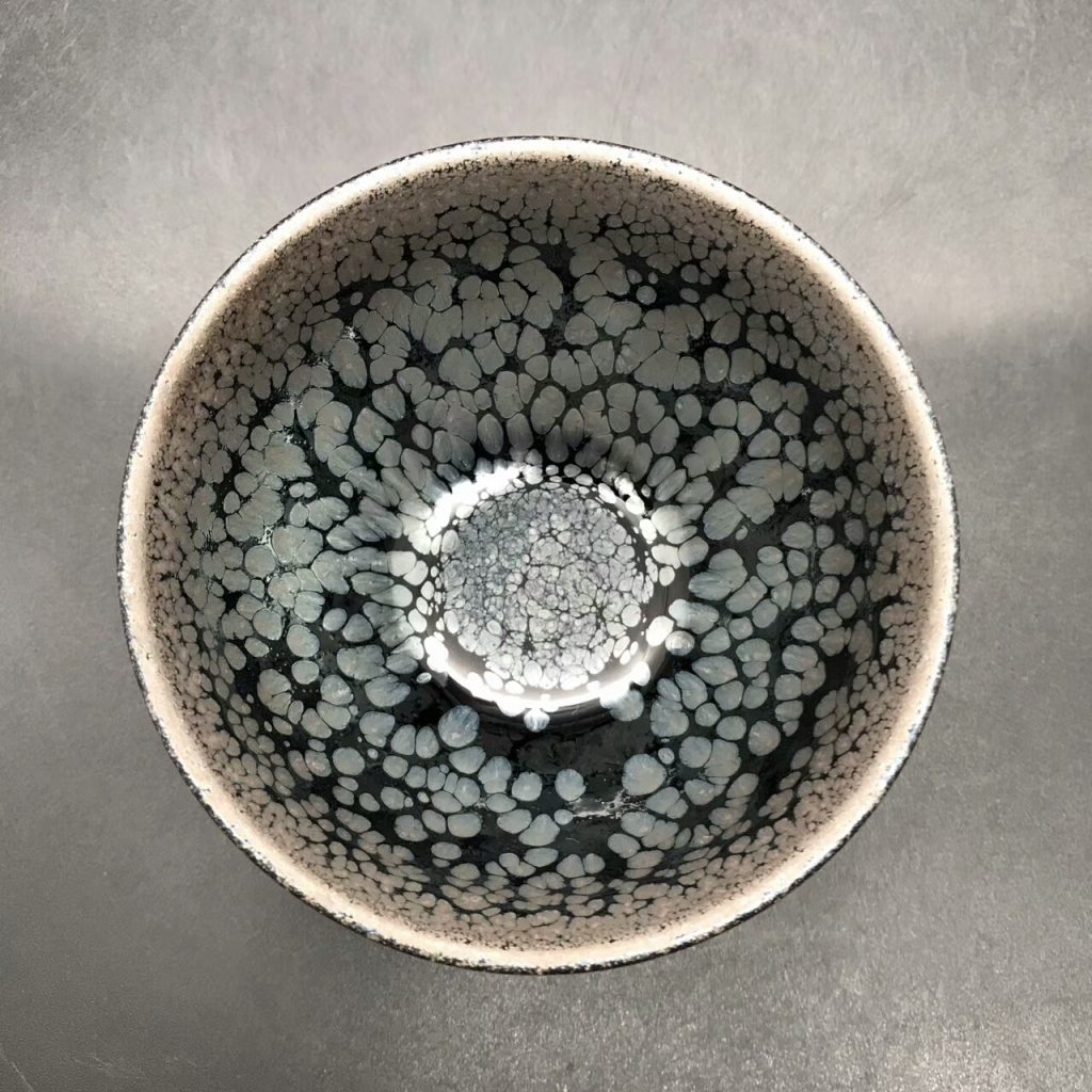 蔡炳盛大師，油滴盞，口徑8.7高5.3