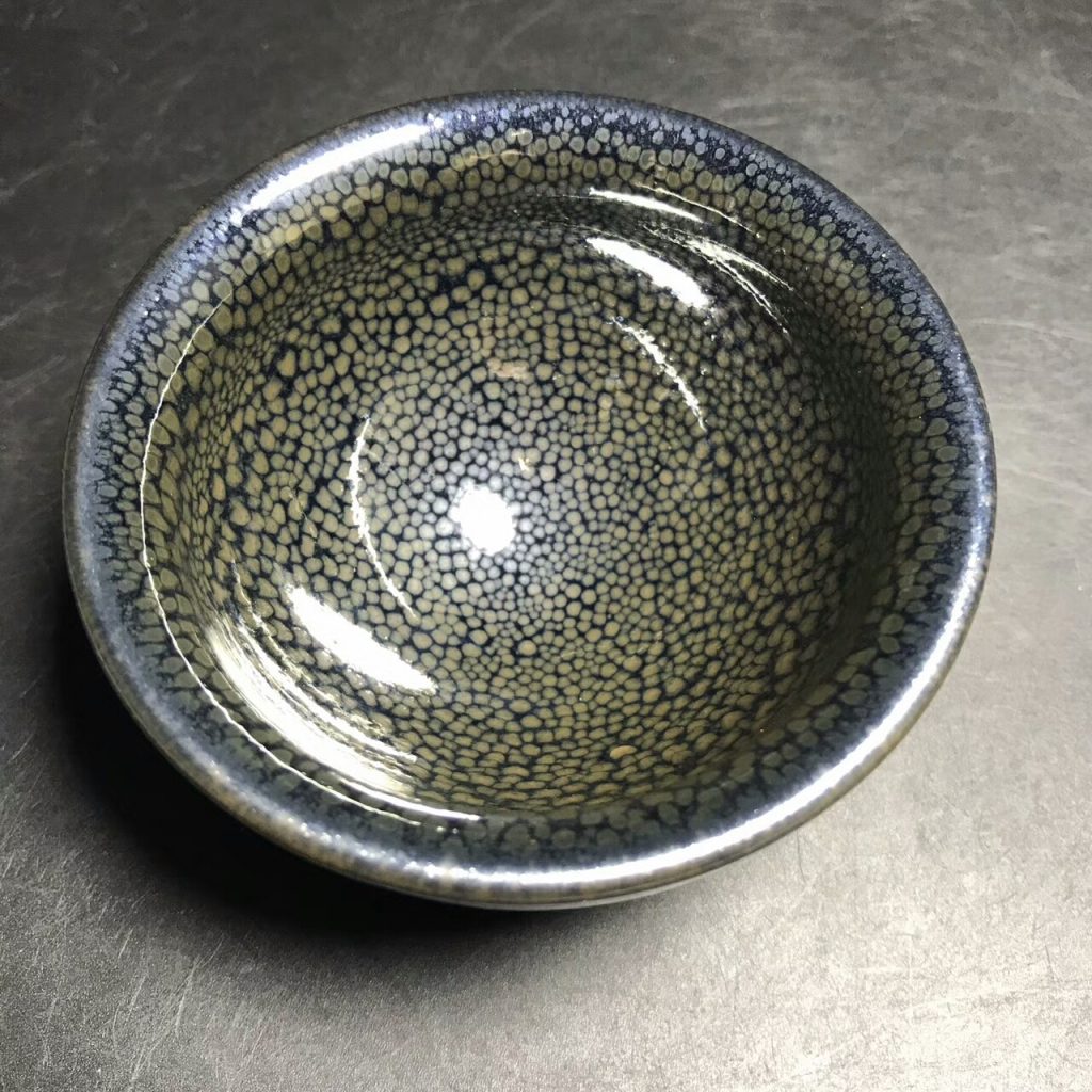 陳大鵬大師，精品華北油滴盞，口徑8.3高4.5