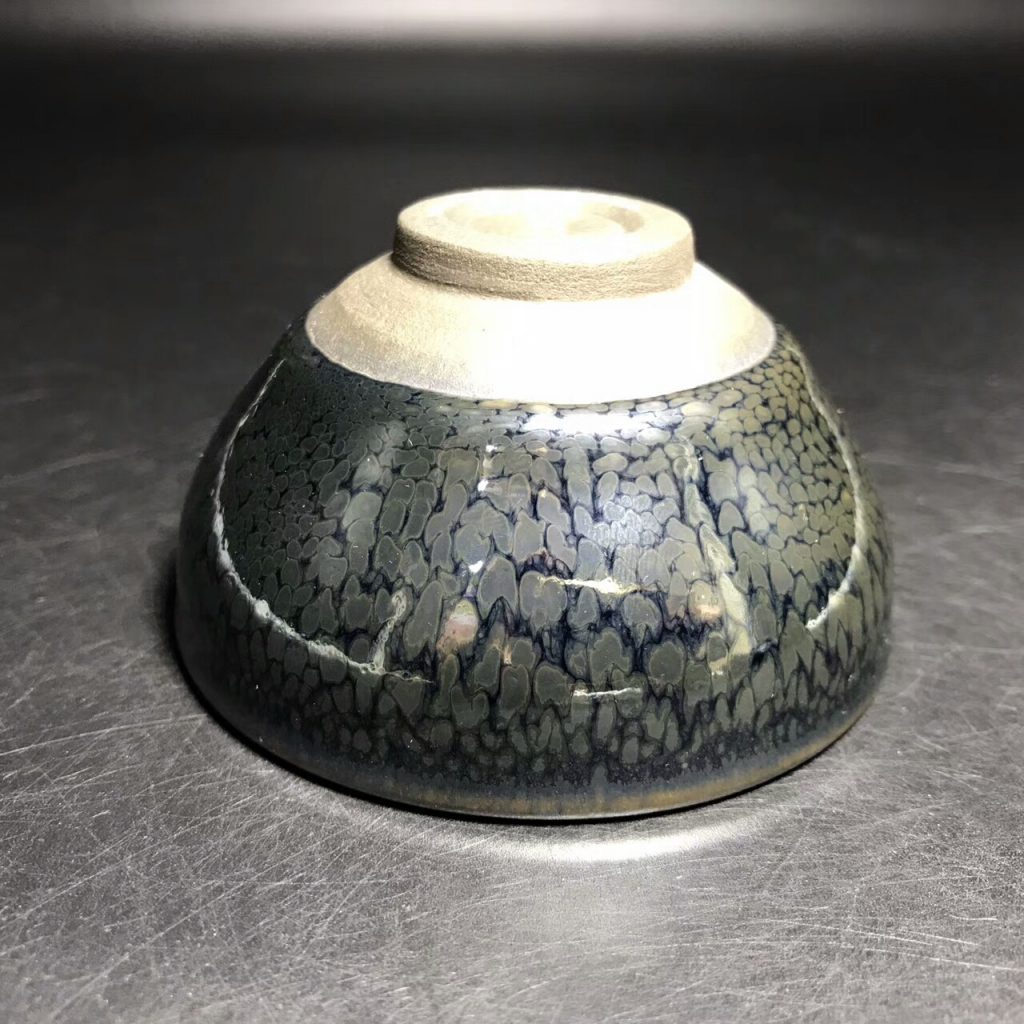 陳大鵬大師，精品華北油滴盞，口徑8.3高4.5