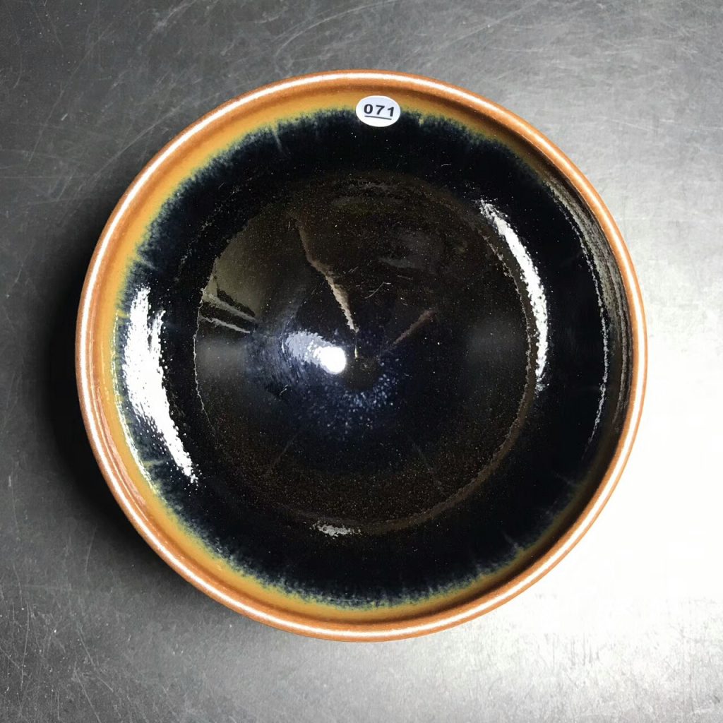 黃祥德師傅，精品柴燒烏金釉，口徑9.7高5.8