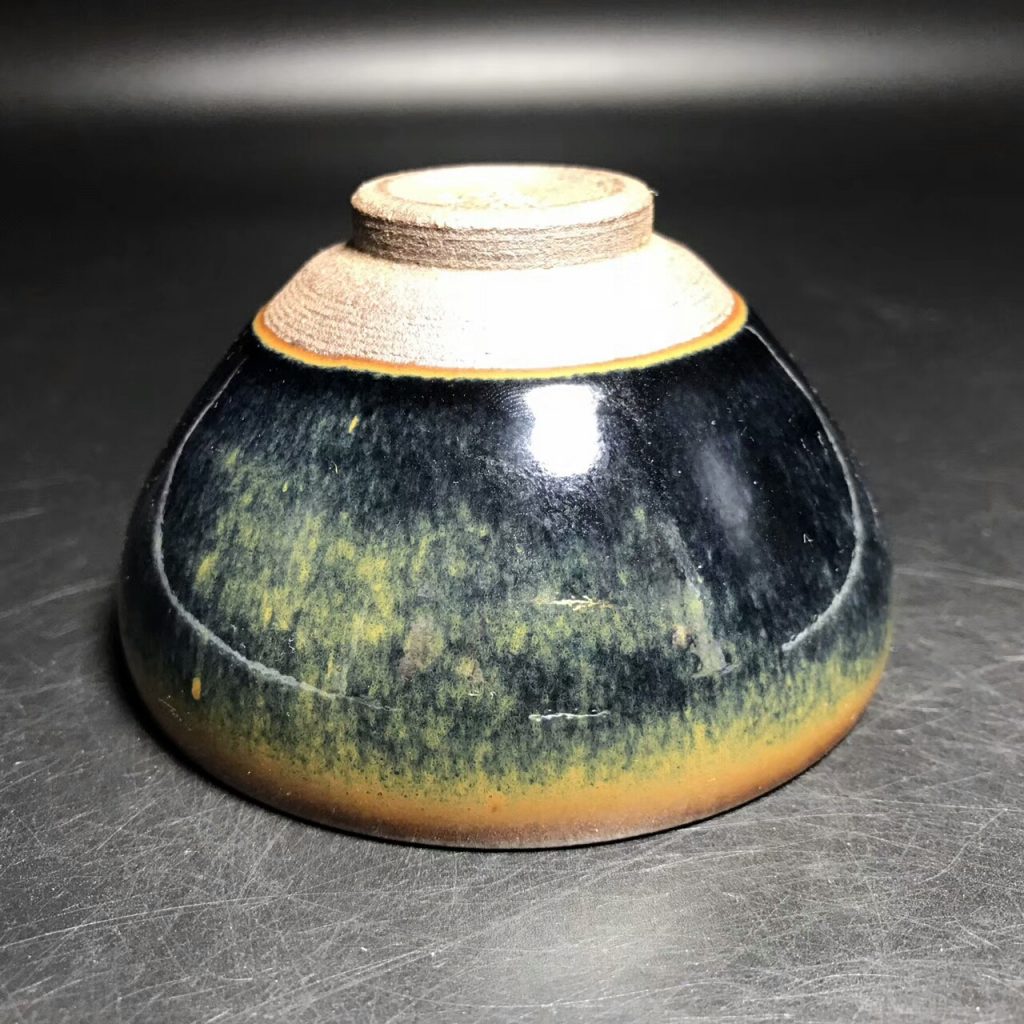 黃祥德師傅，精品柴燒烏金釉，口徑9.7高5.8