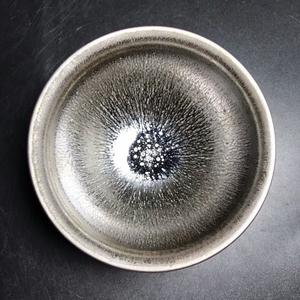 孫建興-國家級大師，虹彩兔毫，口徑8.9高4.8