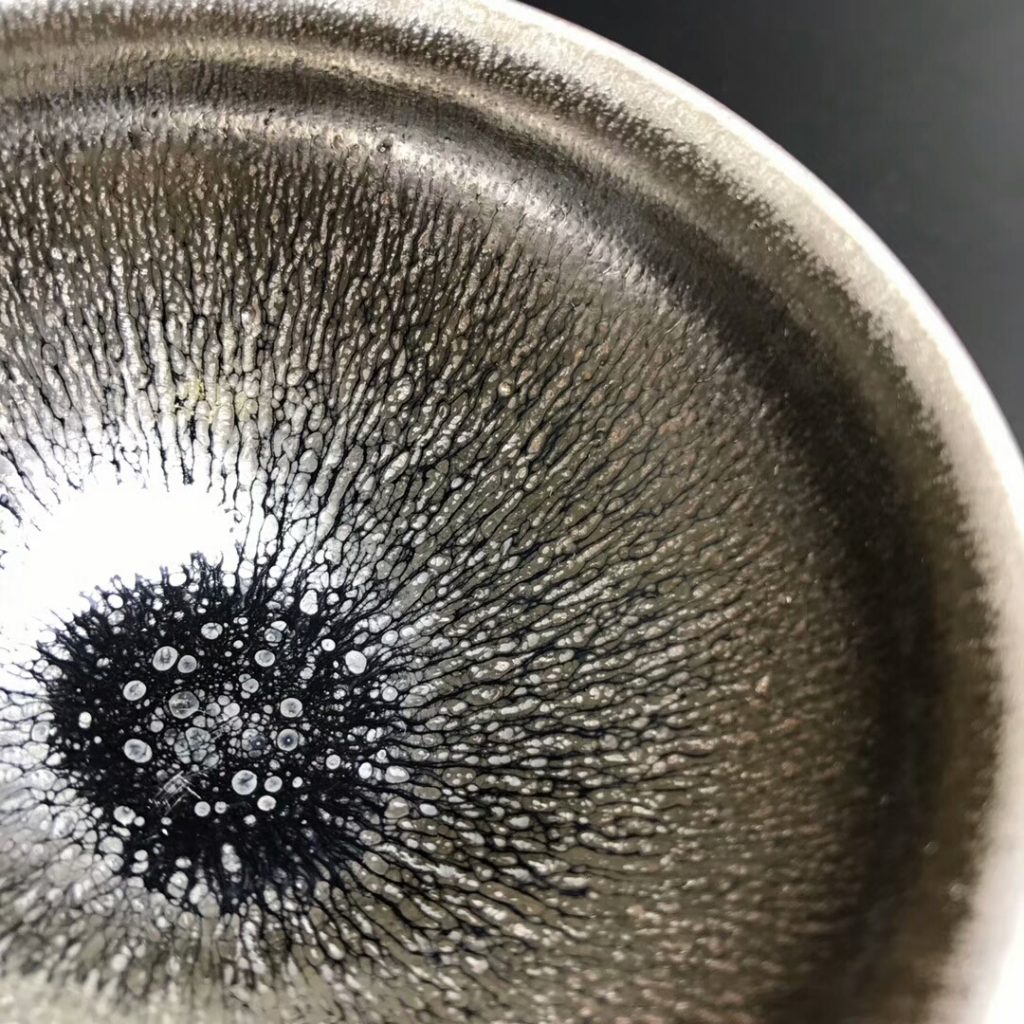 孫建興-國家級大師，虹彩兔毫，口徑8.9高4.8