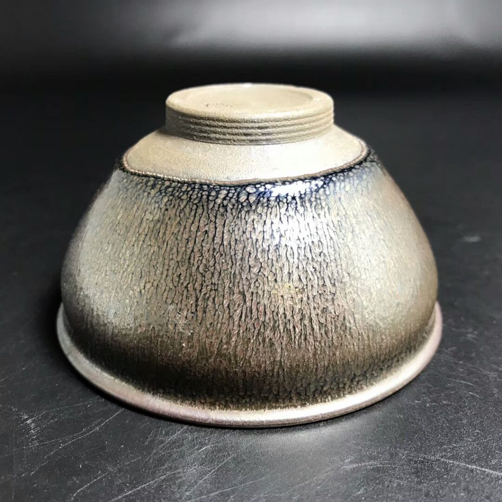 孫建興-國家級大師，虹彩兔毫，口徑8.9高4.8