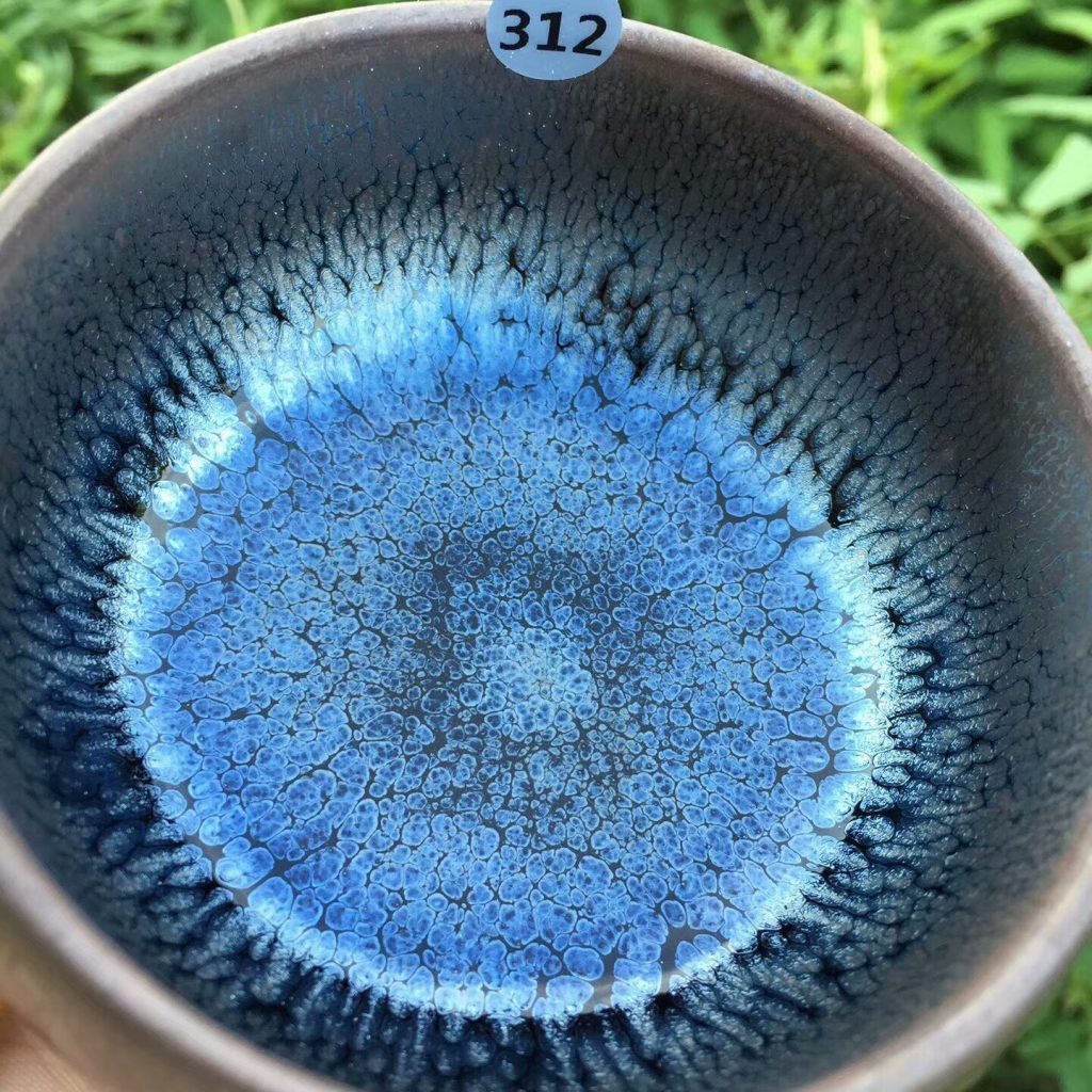 祝涵乘師傅 全手工 藍油滴禪定杯：8*4.5