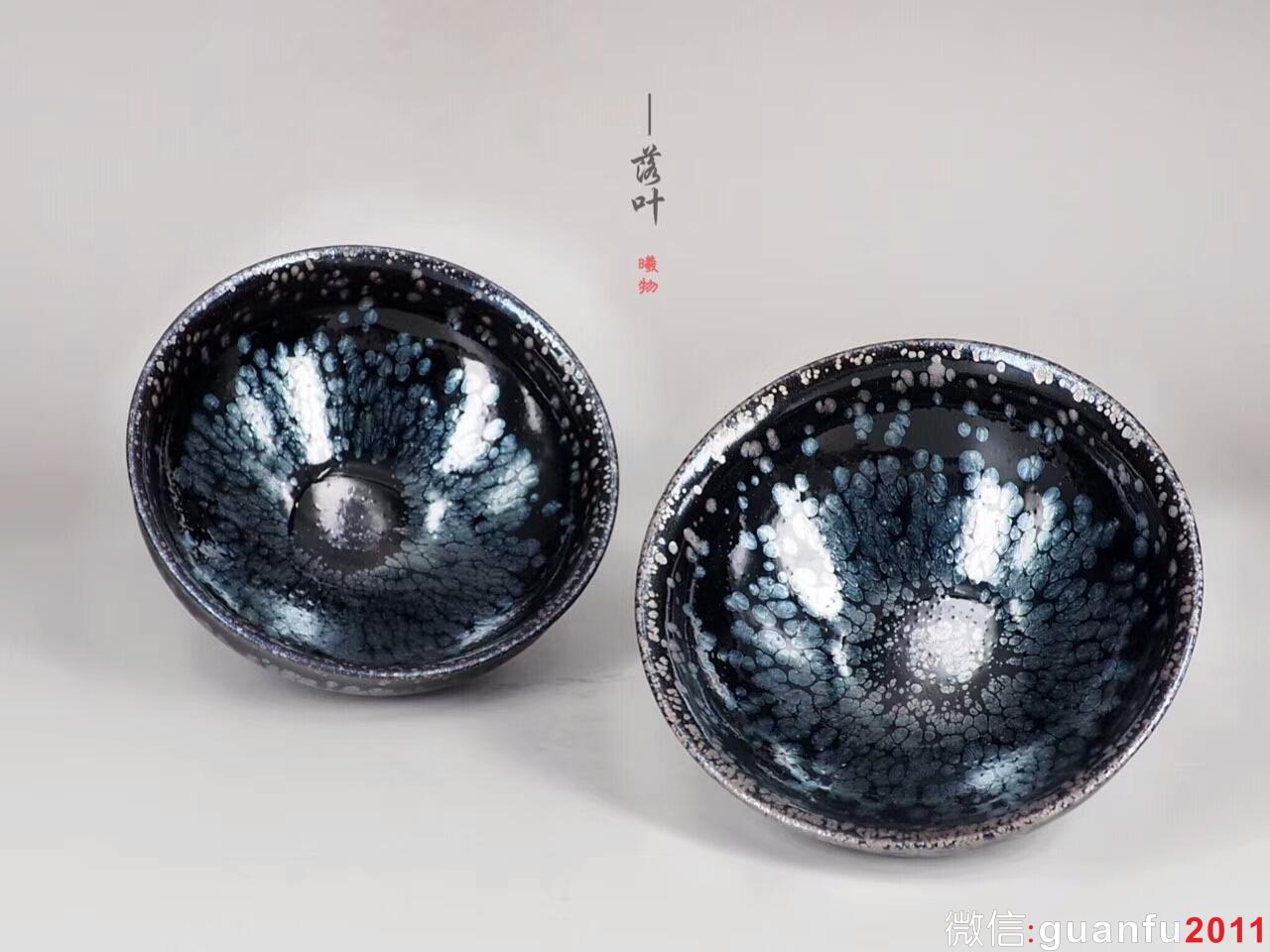 葉詩超師傅 【落葉】 藍(lán)斑對杯