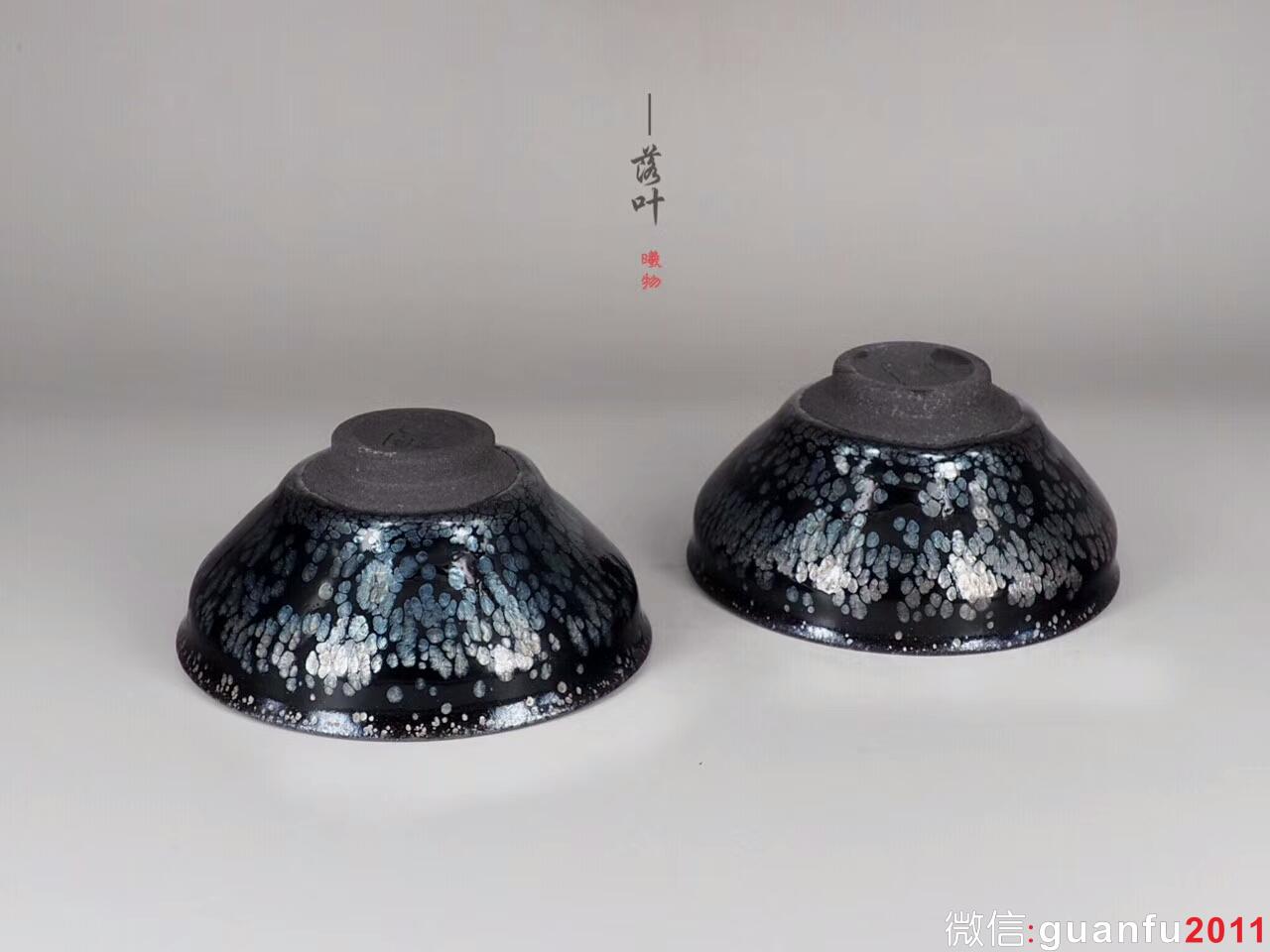 葉詩超師傅 【落葉】 藍(lán)斑對杯