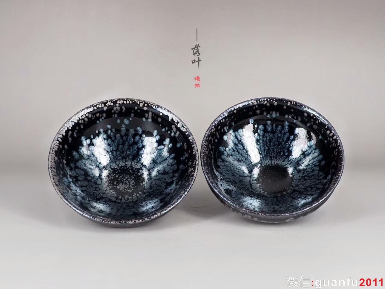 葉詩超師傅 【落葉】 藍(lán)斑對杯