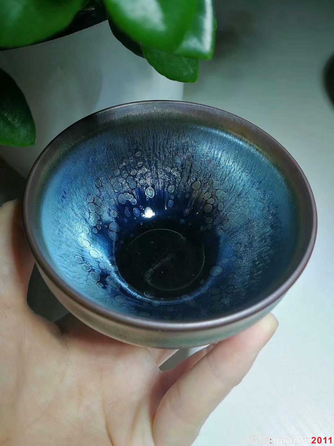 吳立主炫藍(lán)油滴：口徑7.8*5