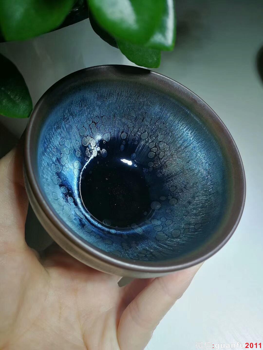 吳立主炫藍(lán)油滴：口徑7.8*5