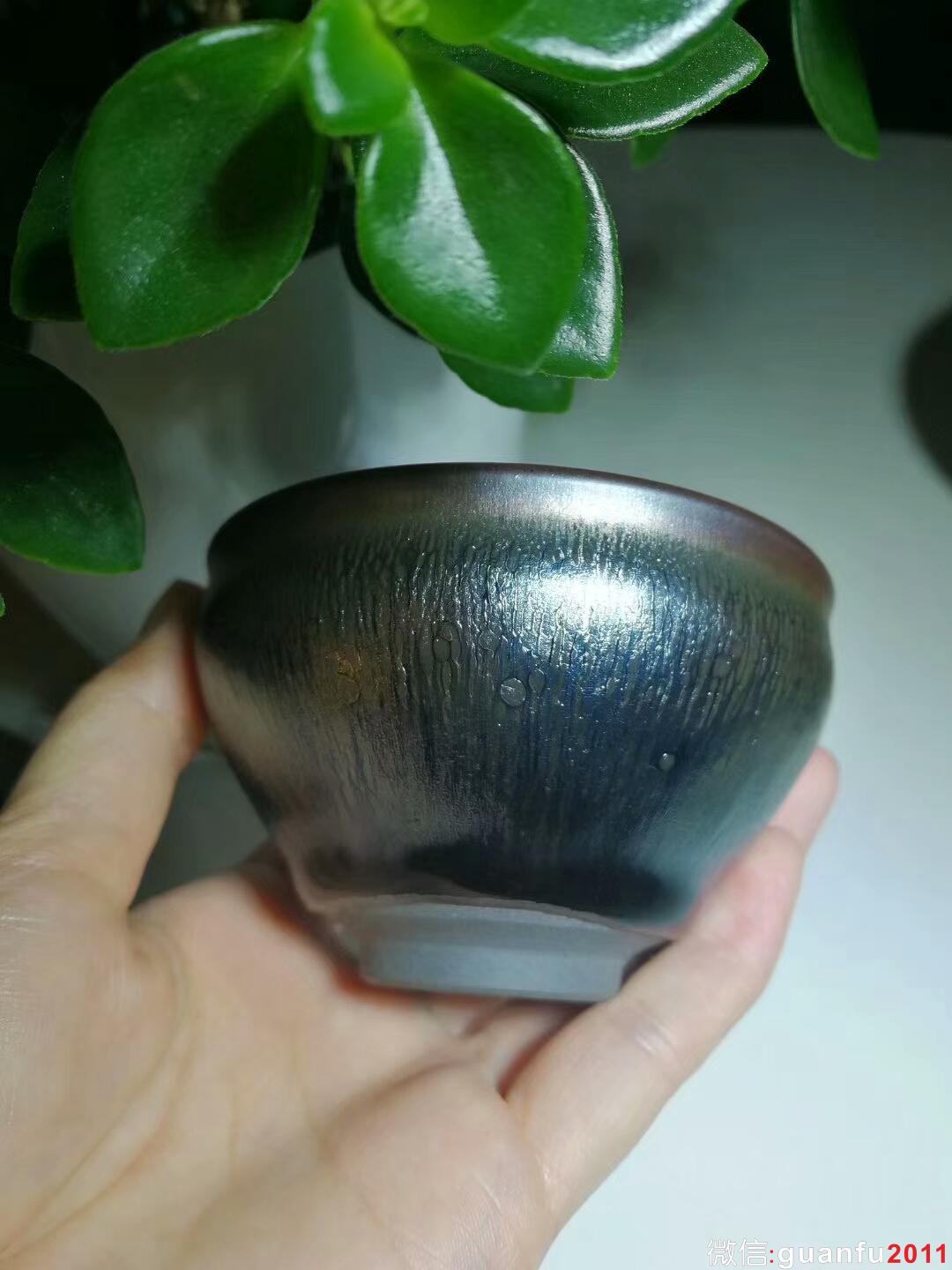 吳立主炫藍(lán)油滴：口徑7.8*5