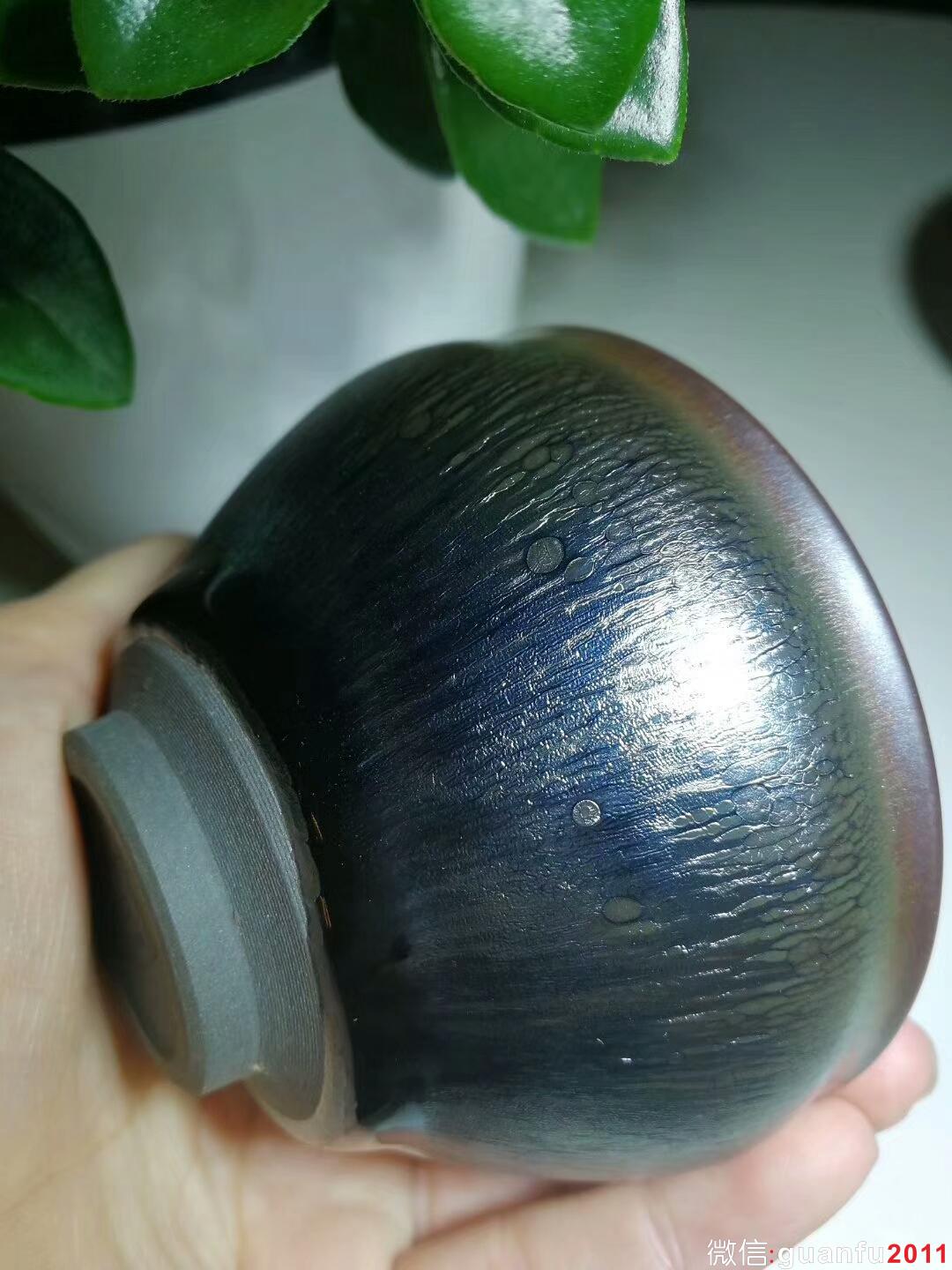 吳立主炫藍(lán)油滴：口徑7.8*5