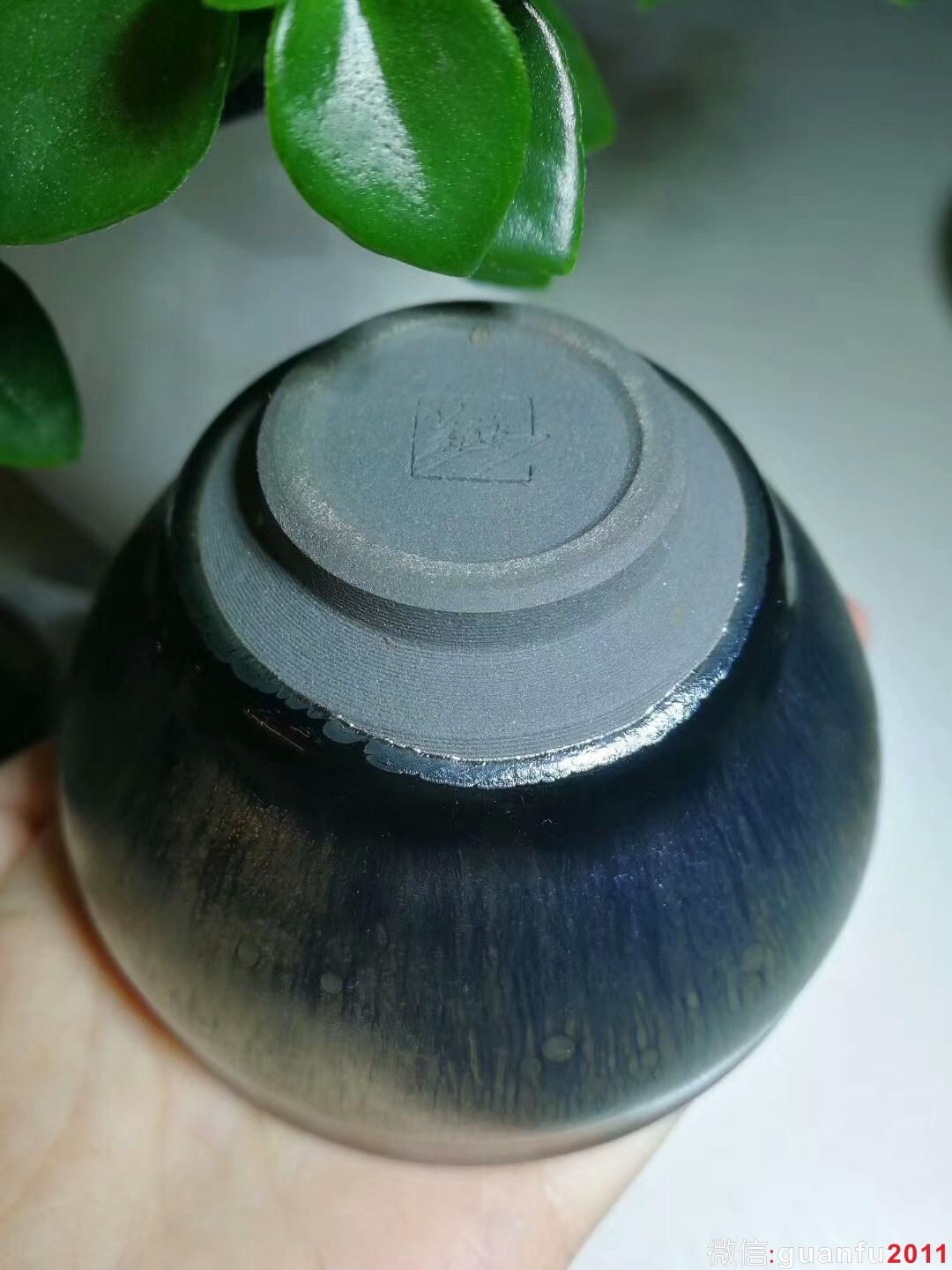 吳立主炫藍(lán)油滴：口徑7.8*5