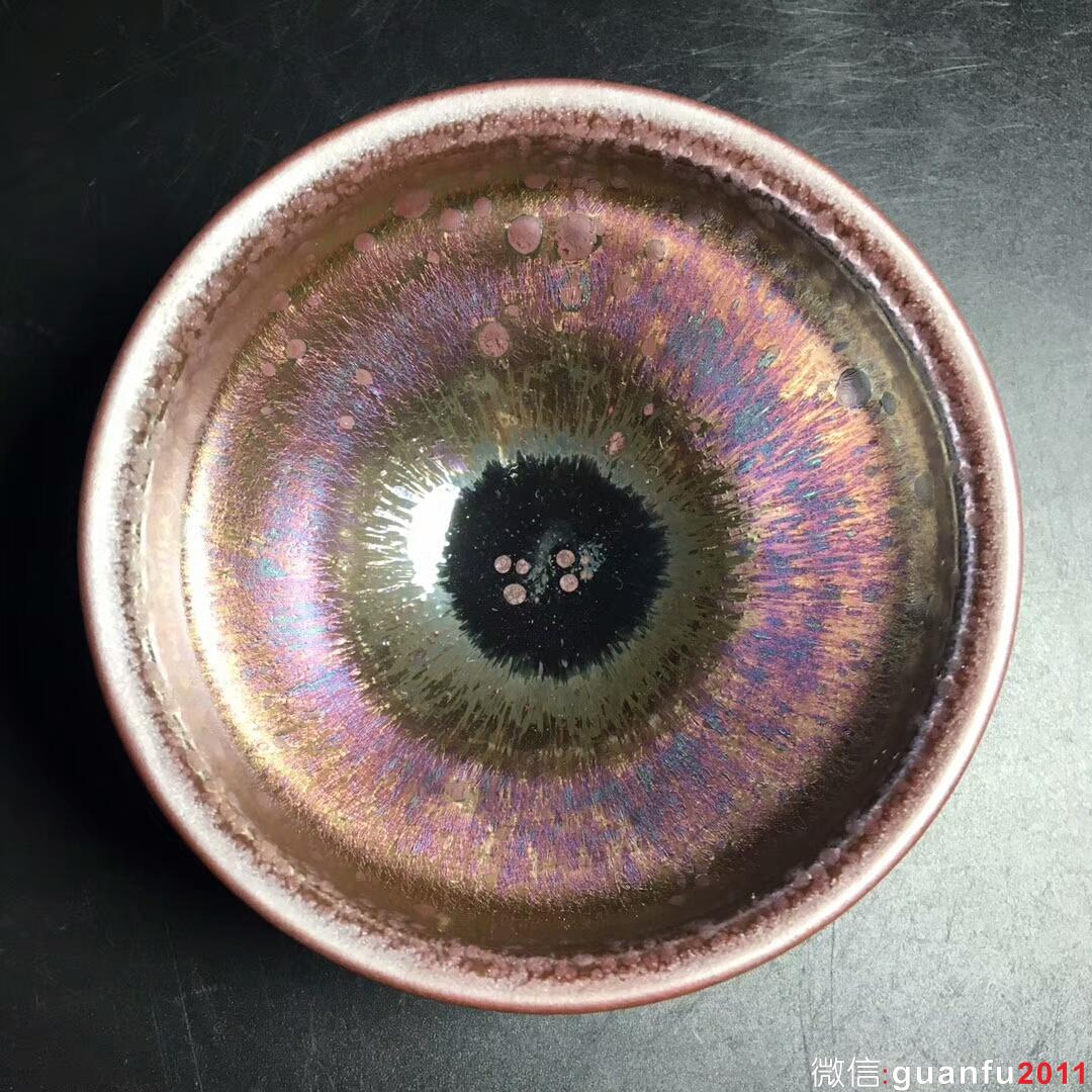 李增貴 七彩紫金盞：口徑9.3*5