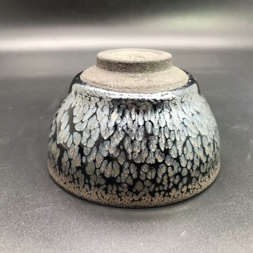 蔡炳盛大師，精品滿油滴：口徑8.7高5.3