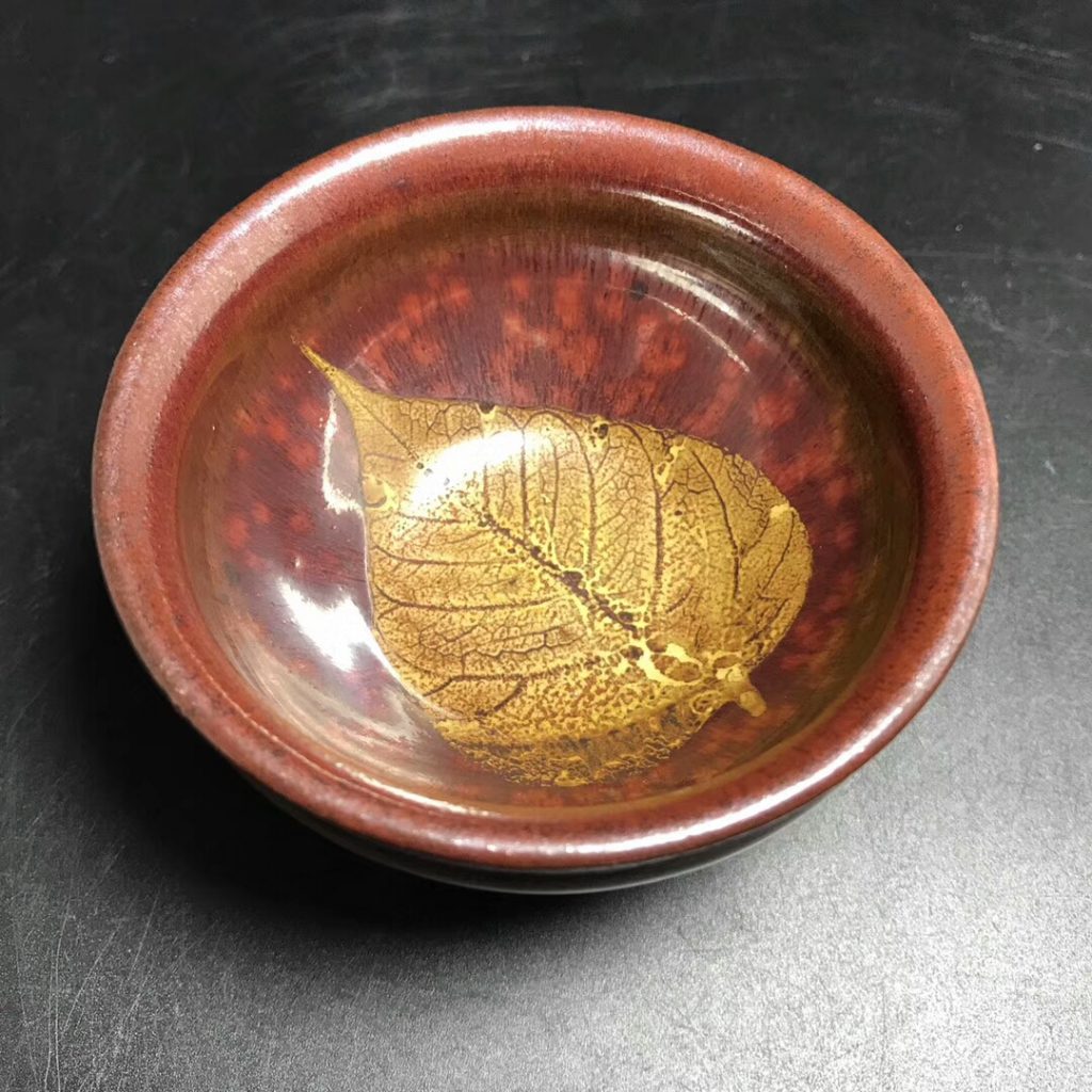 國(guó)家級(jí)大師-孫建興，窯變柿紅木葉：8.6*5.5