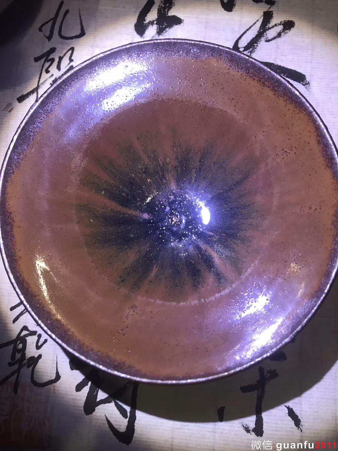 吳興乾師傅 九段乾工 仿建 斂口：口徑9.4*4.5  柿紅西瓜兔毫盞