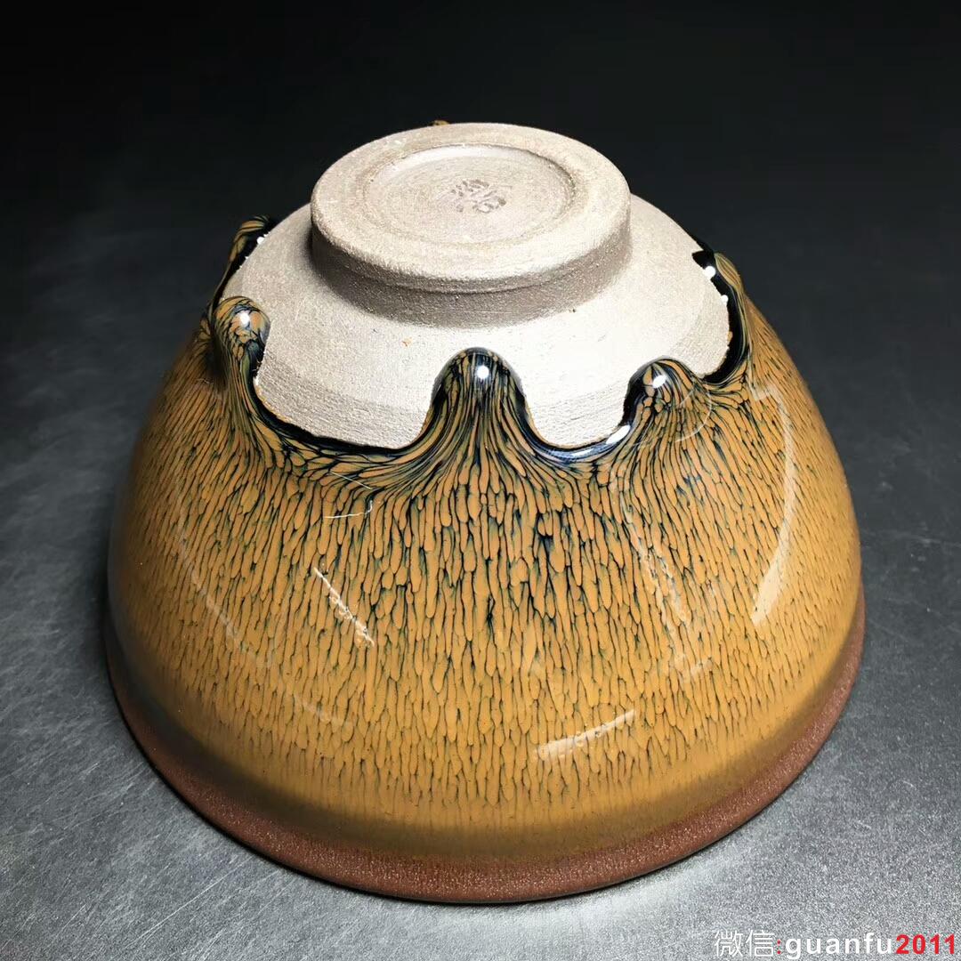 兔毫大師-葉禮旺 束口金兔毫：口徑12.5*6.8