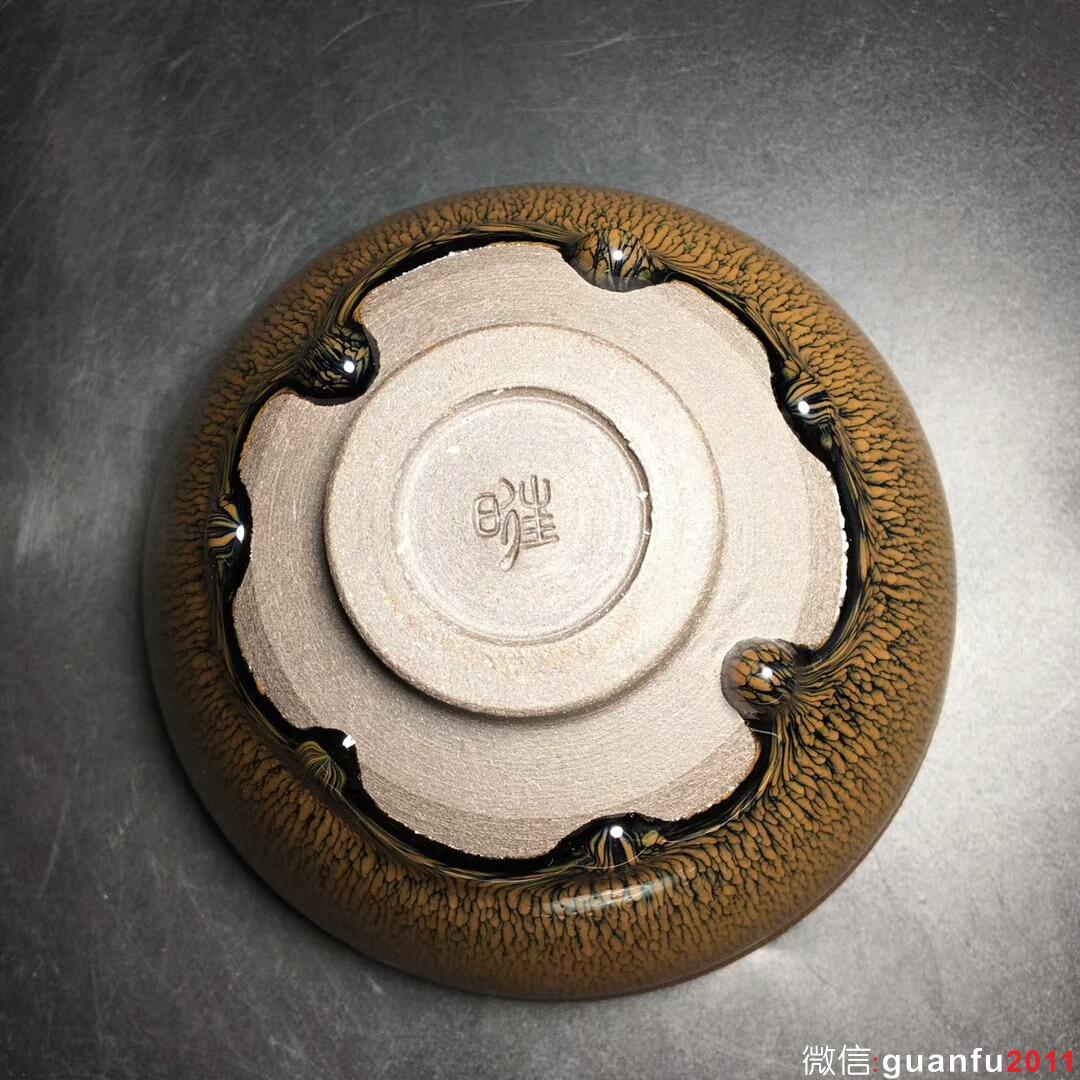 兔毫大師-葉禮旺 束口金兔毫：口徑12.5*6.8