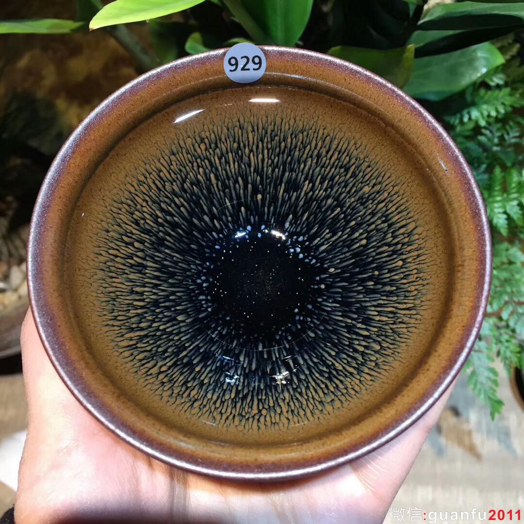 葉禮旺老師 全手工 金兔毫束口盞：口徑9.5*5.5